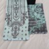 Mercerised Cotton Suit with Printed Chiffon Dupatta - Image 2