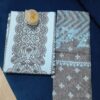 Mercerised Cotton Suit with Chiffon Dupatta - Image 2