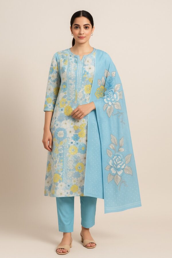 Pure Cotton Printed Suit