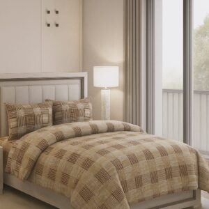Bella Casa Check & Stripe Double Bed Sheet