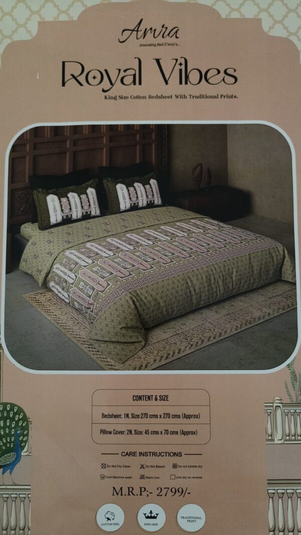 Royal Vibes Cotton Bedsheet