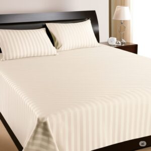 Glace Cotton Striped  Bedsheet