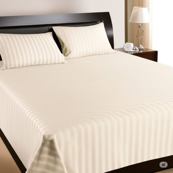 Glace Cotton Striped  Bedsheet