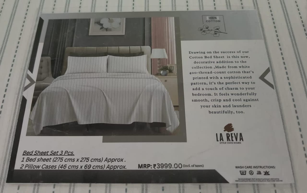 La Reva 100% Cotton Bed Sheet - Image 2