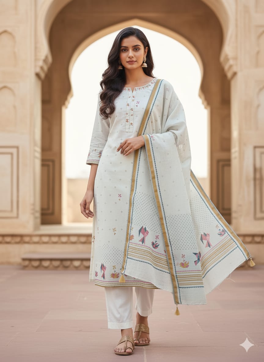 Pure Cotton patchwork suit