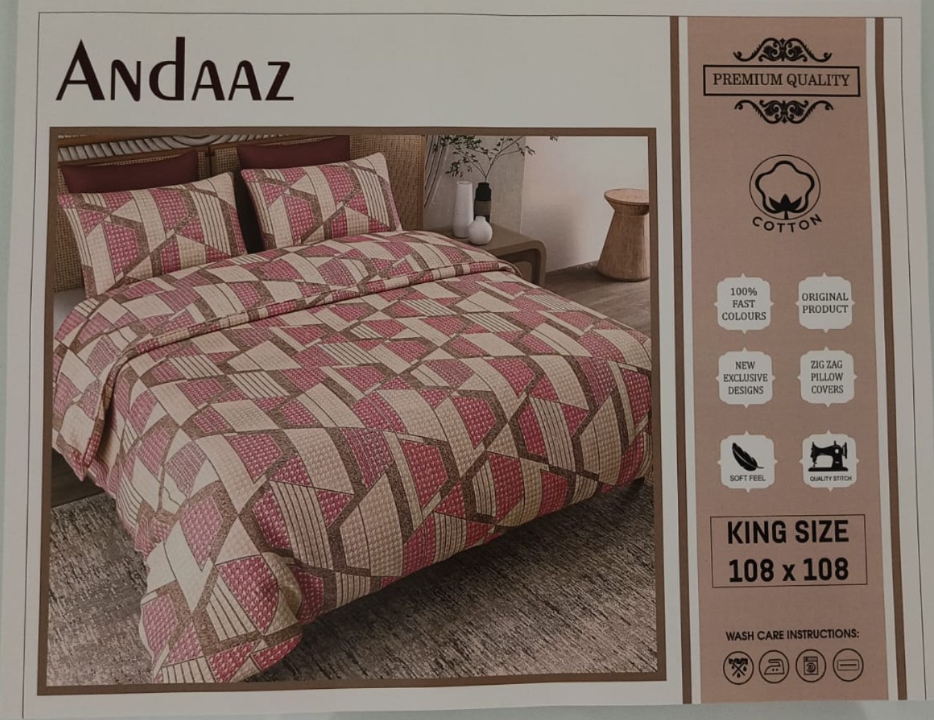 Andaaz Cotton King Size Bedsheet