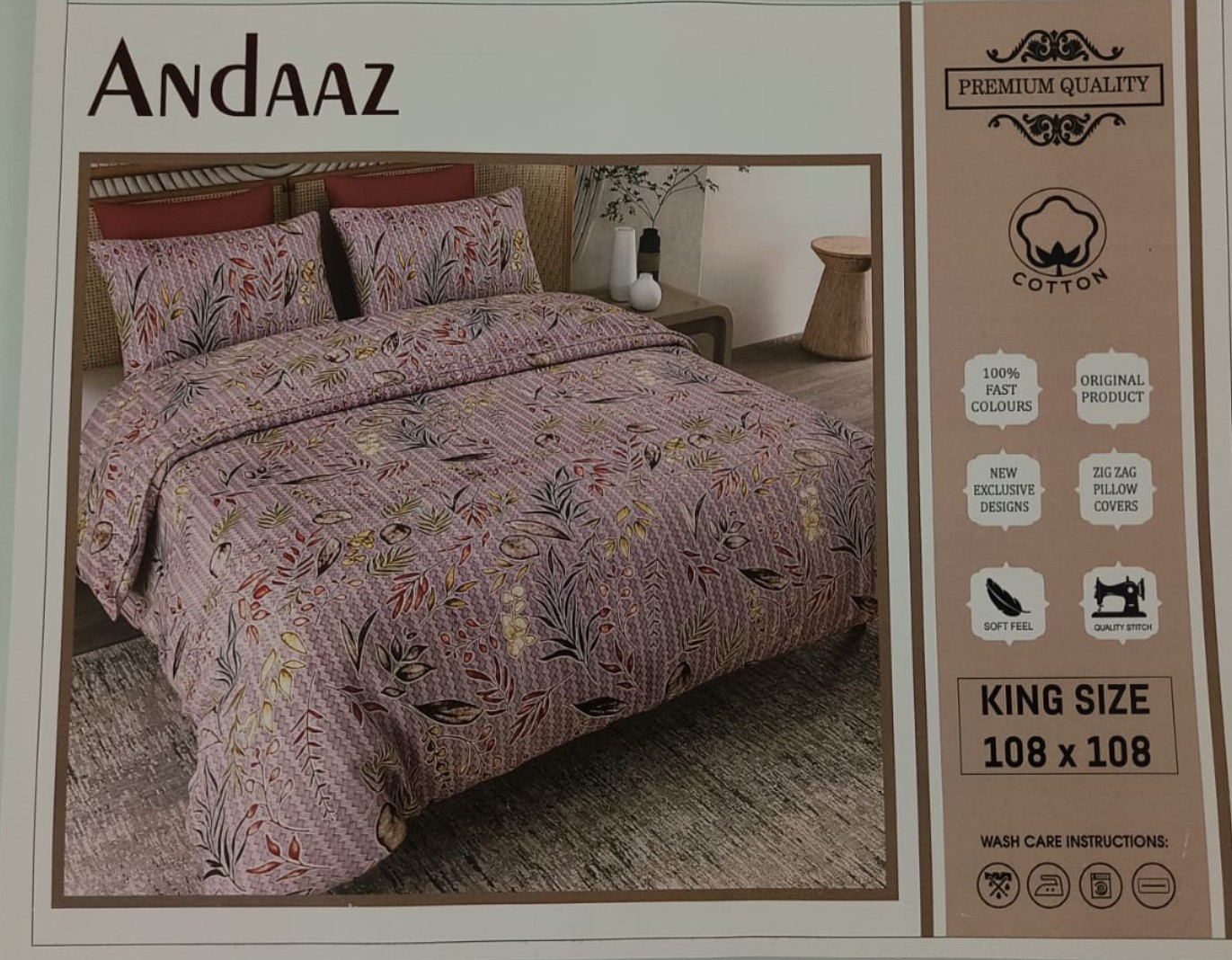 Andaaz  Cotton King Size Bedsheet