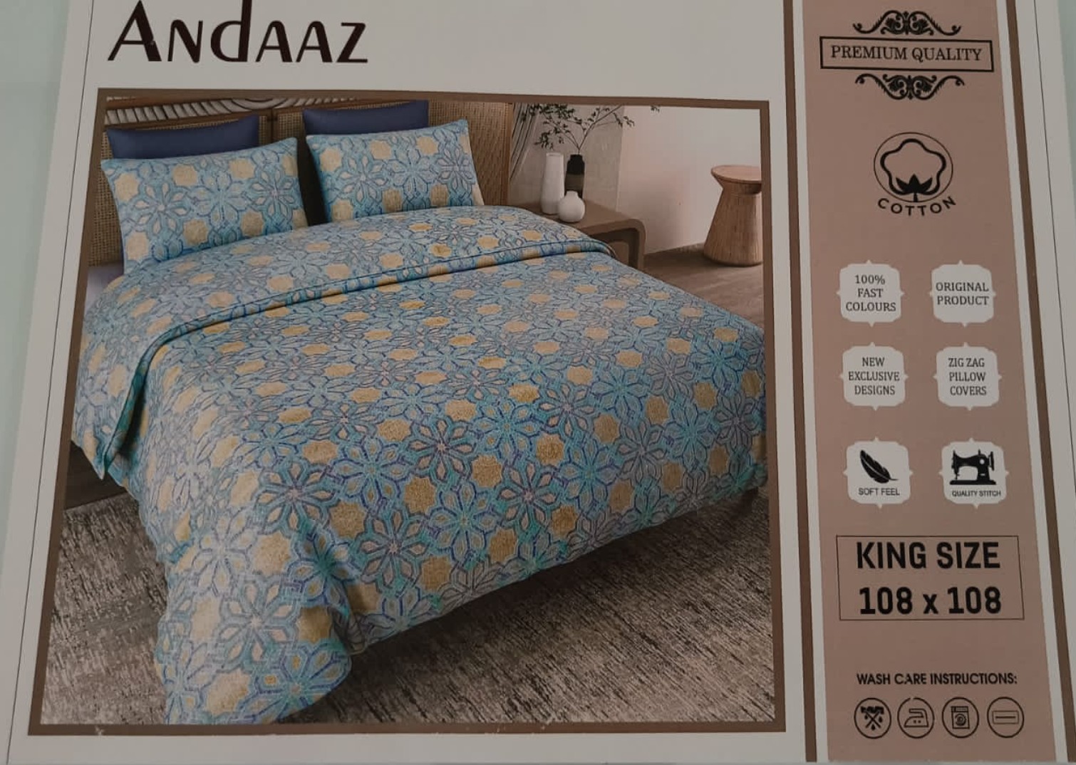 Andaaz  Cotton King Size Bedsheet