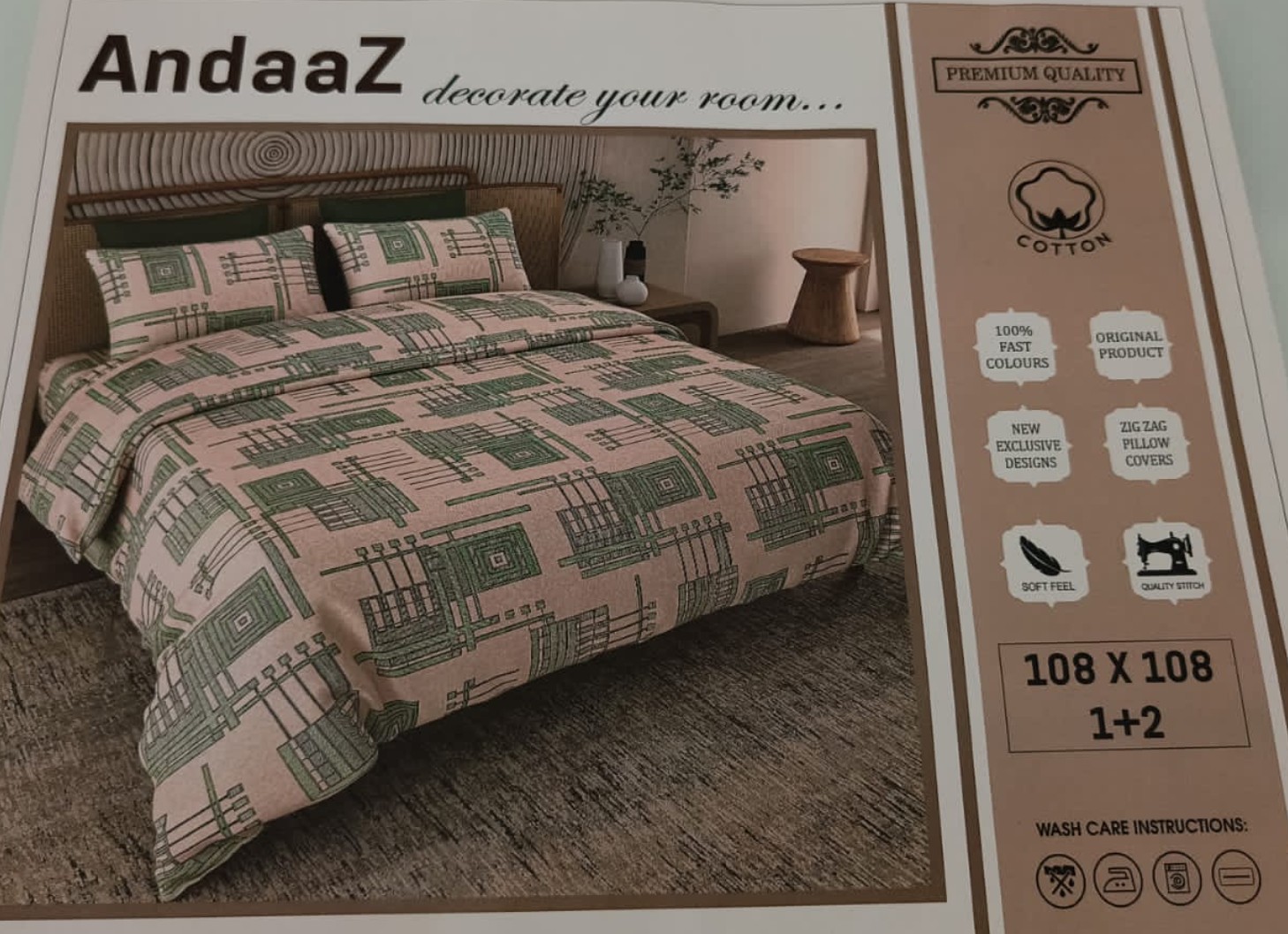 Andaaz Cotton King Size Bedsheet