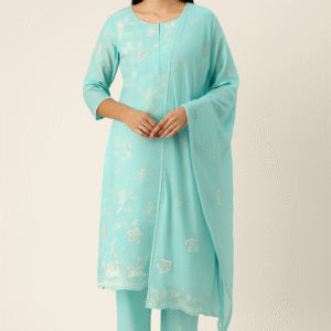 Pure Cotton Embroidered Suit