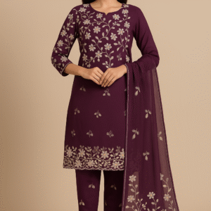 Georgette Embroidered Suit