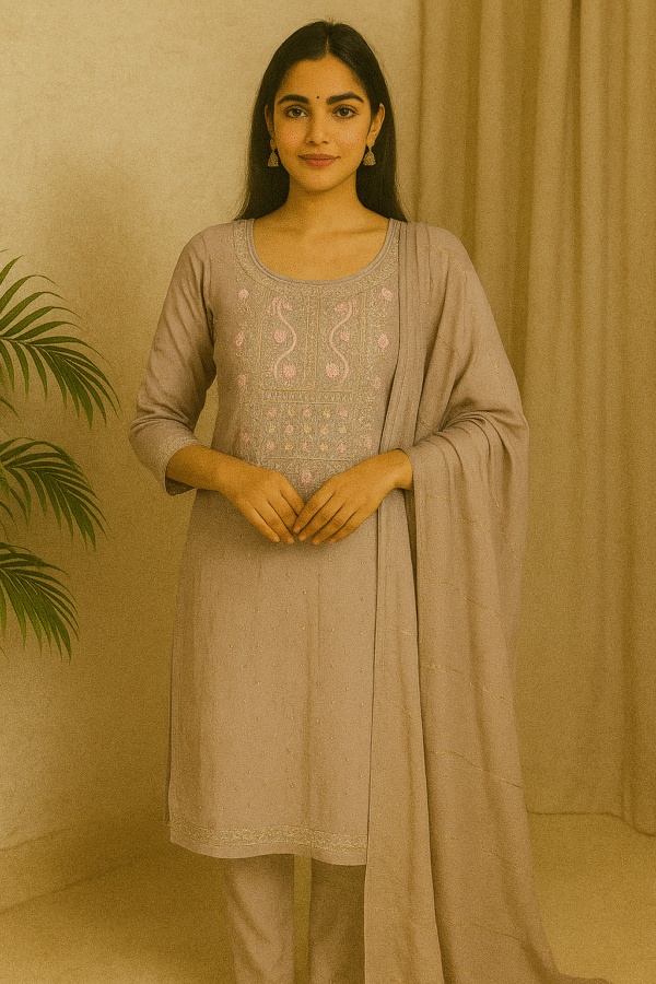 Taffeta Luxe Lace Suit
