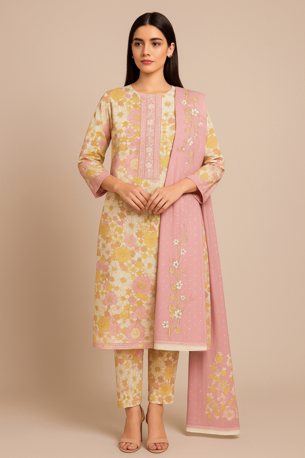 Pure Cotton Printed Suit