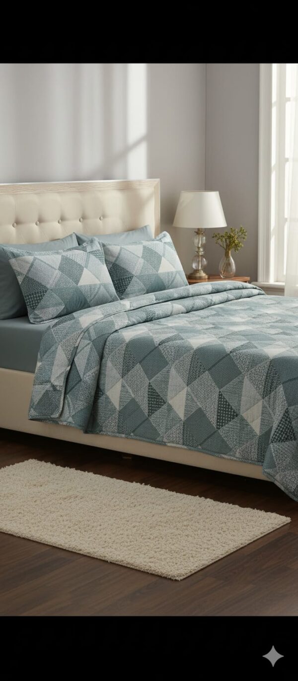 Eclairs Quilted Pillow Bedsheet