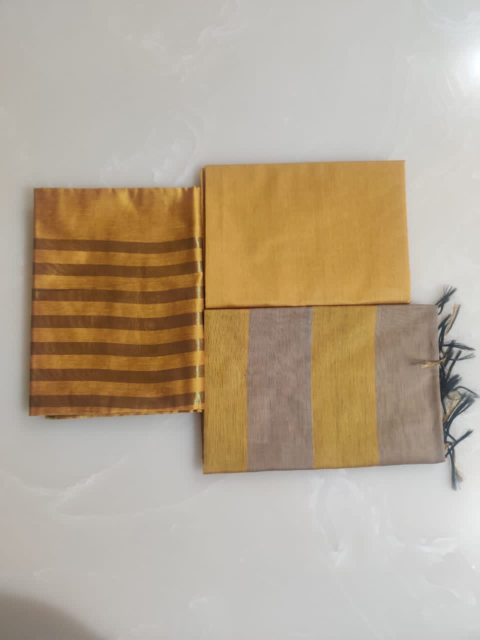 Handloom Silk Striped Suit  - Image 2