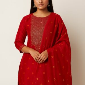 Elegant Bandhni Silk Suit
