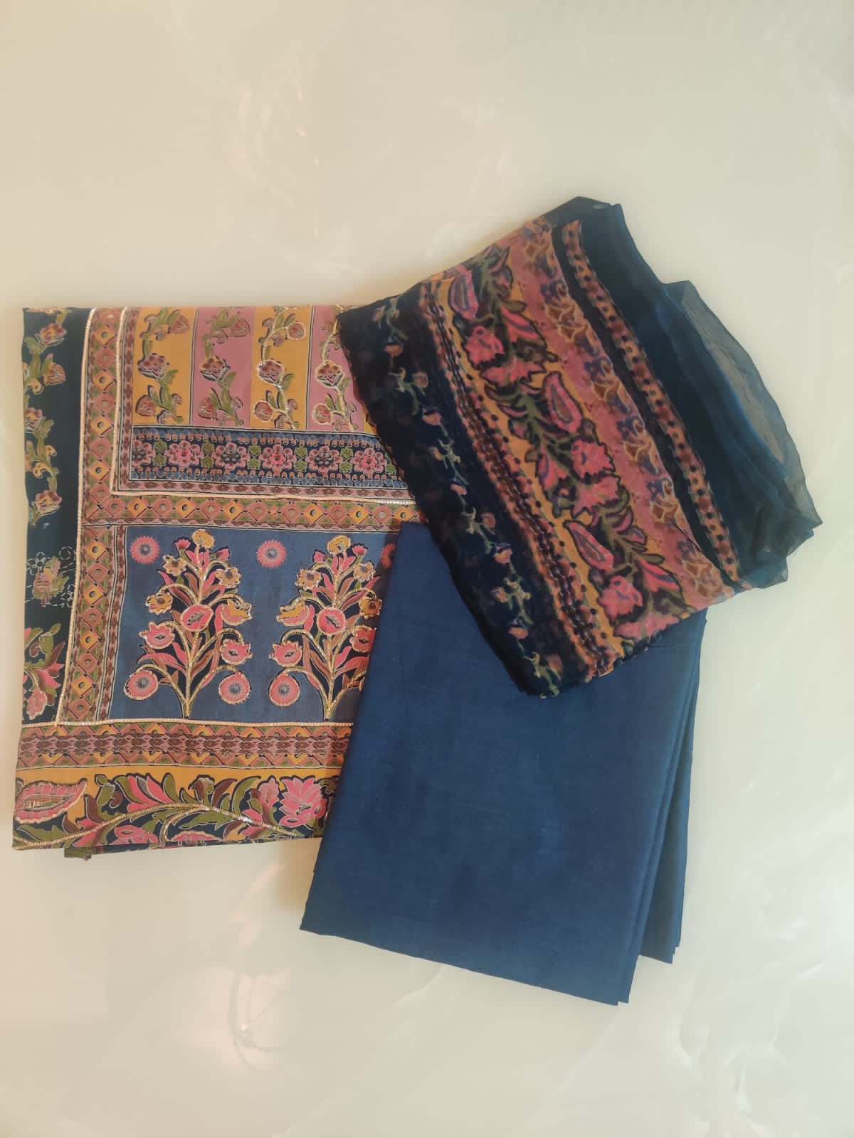 Royal Bloom Musleen Cotton Suit - Image 2