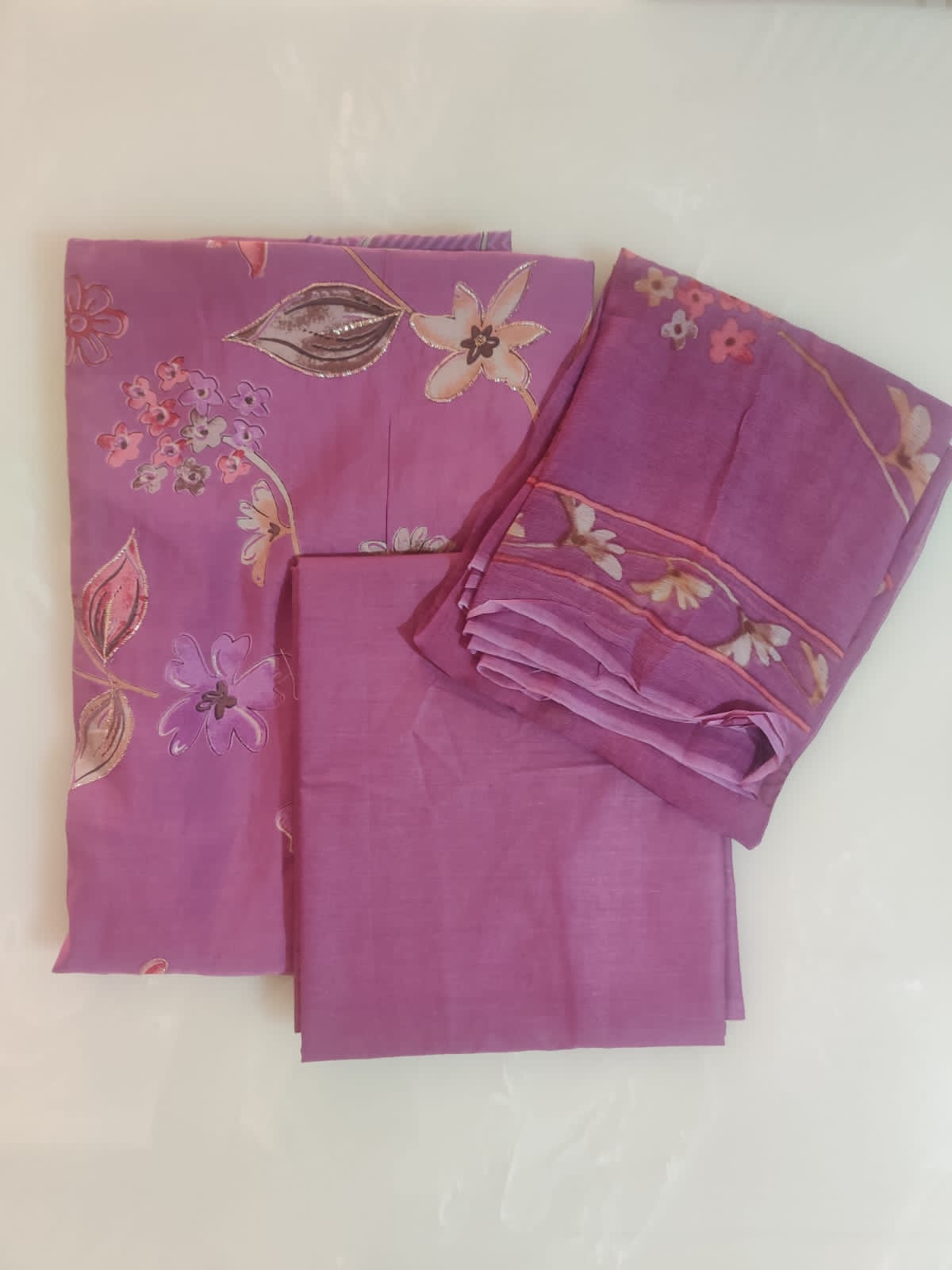 Floral Musleen Cotton Suit - Image 2
