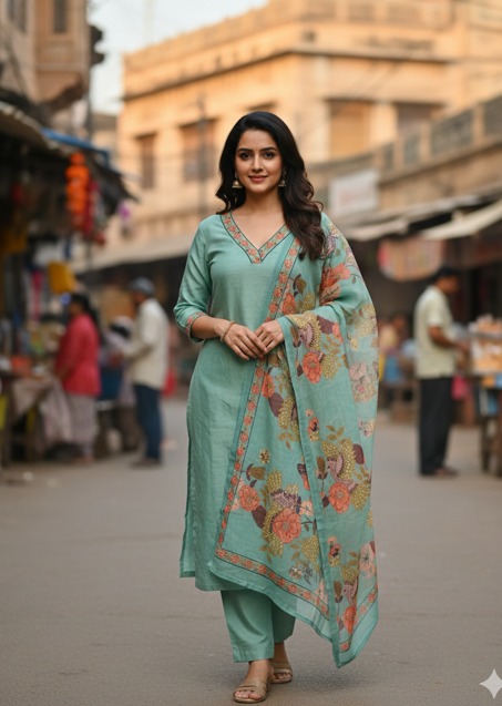 Regal Maheshwari Handloom Suit