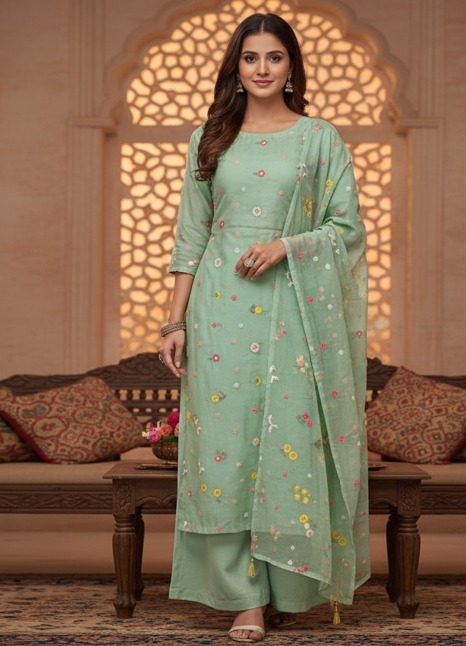 Ethereal Pure Mal Chanderi Suit
