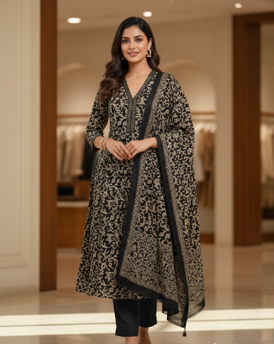 Classic Self Rayon Cotton Suit