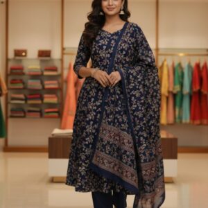 Classic Self Rayon Cotton Suit