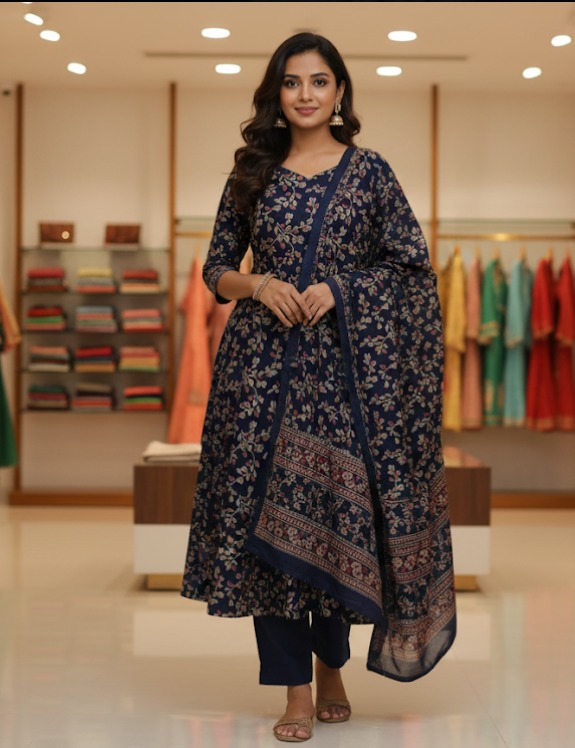 Classic Self Rayon Cotton Suit