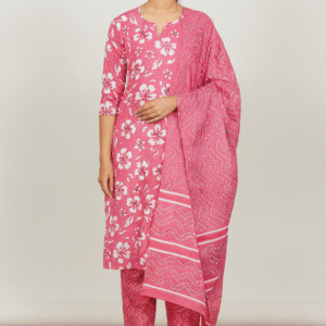 Blossom Pink Cotton Suit
