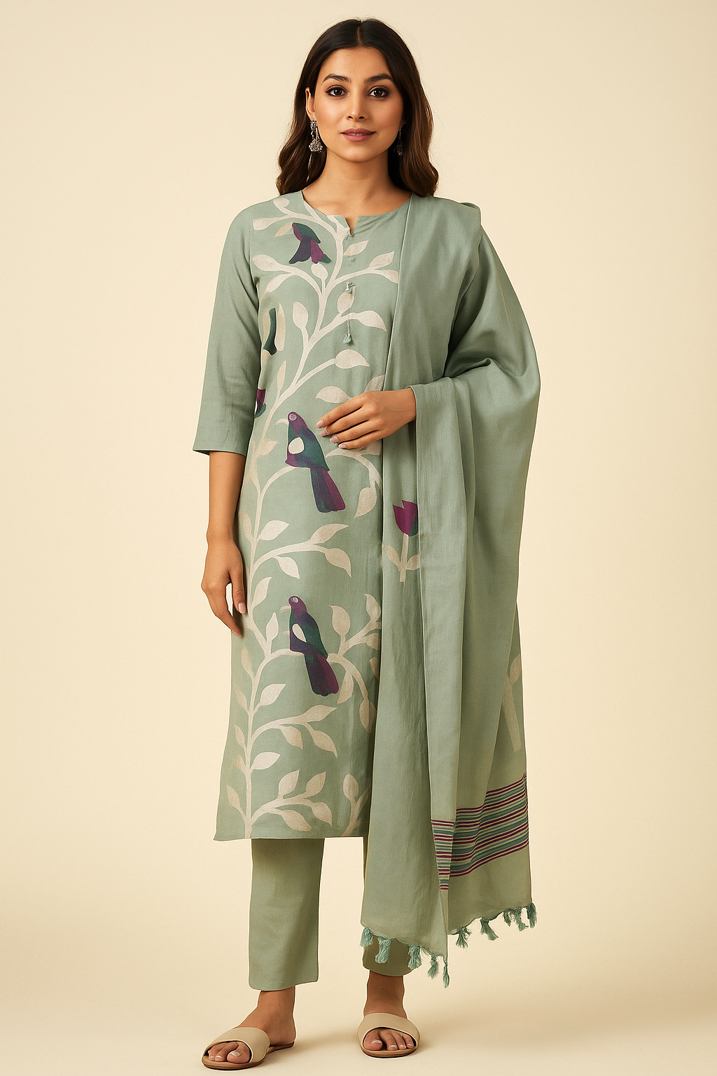 Elegant Jamdani Handloom Suit
