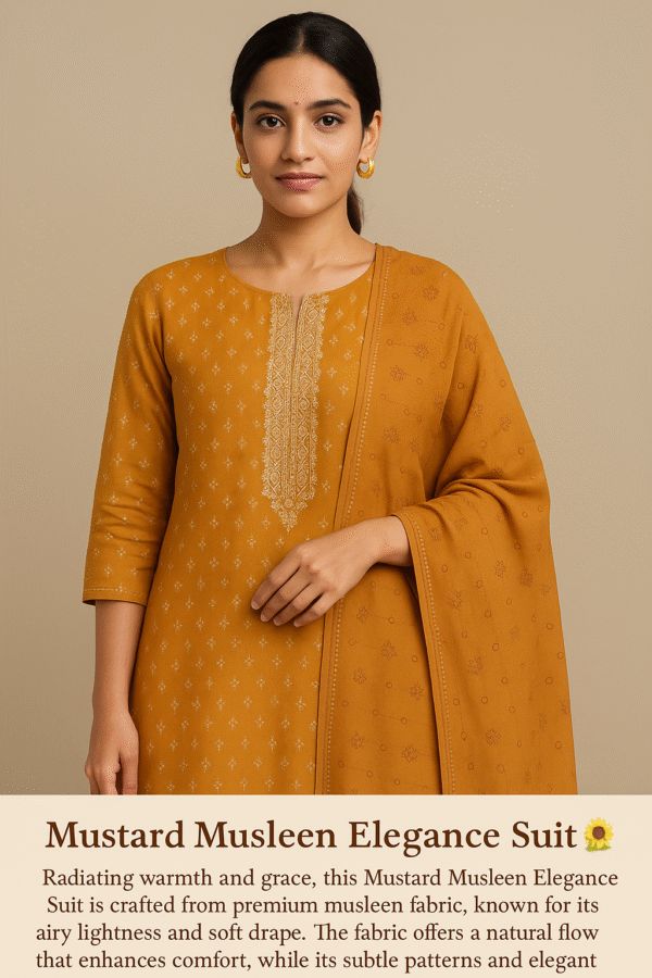 Mustard Musleen Elegance Suit