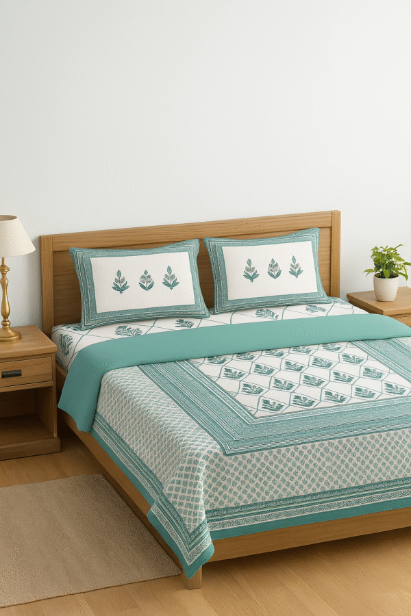 Jaipuri Cotton Double Bed Sheet
