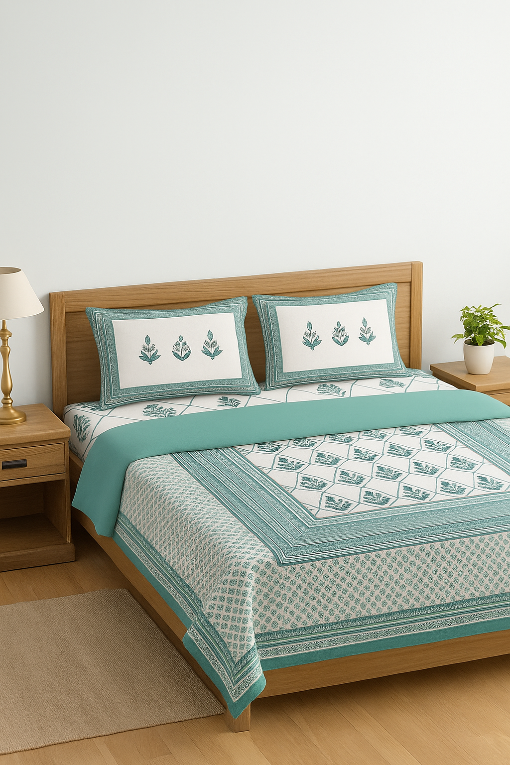 Jaipuri Cotton Double Bed Sheet