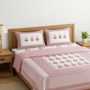Jaipuri Cotton Double Bed Sheet
