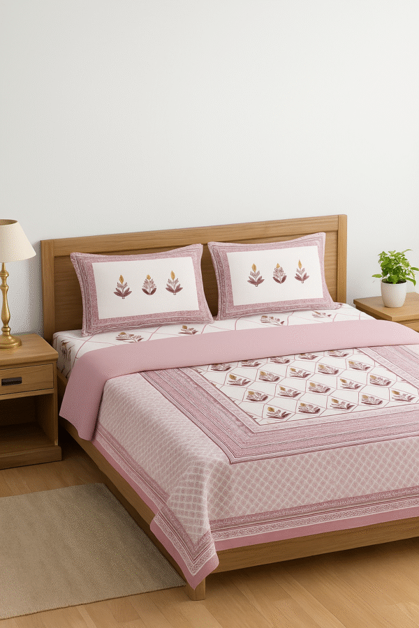 Jaipuri Cotton Double Bed Sheet
