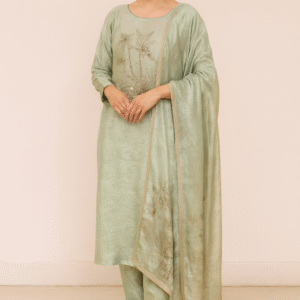 Royal Shimmer Jacquard Suit 