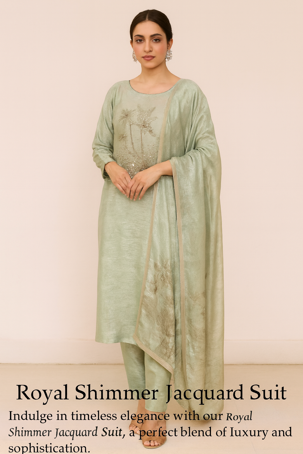 Royal Shimmer Jacquard Suit