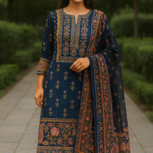 Royal Bloom Musleen Cotton Suit
