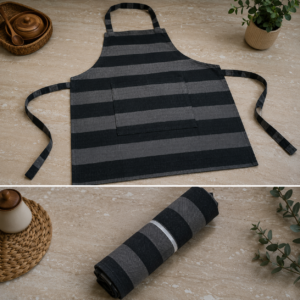 Blue and creame apron pair