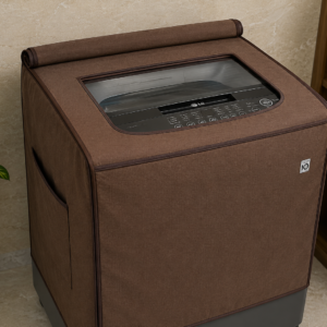 Brown top load washing machine cover