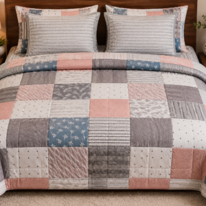 Check multicolor comforter