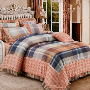 Bedsheet Check print