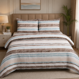 Cotton Check & Stripe Bedsheet