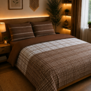 Brown Check Bedsheet