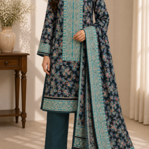 Teal Noor Embroidered Suit