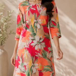 Tropical Blossom Designer Kurti