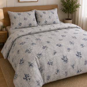Silver Floral Bedsheet