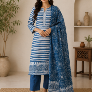 Maheshwari Indigo Charm Suit