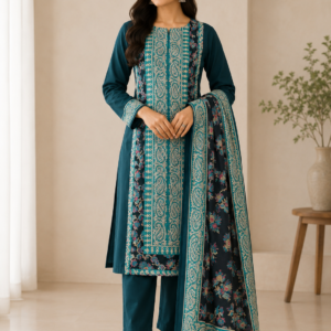 Teal Paisley Grace 3-Piece Suit